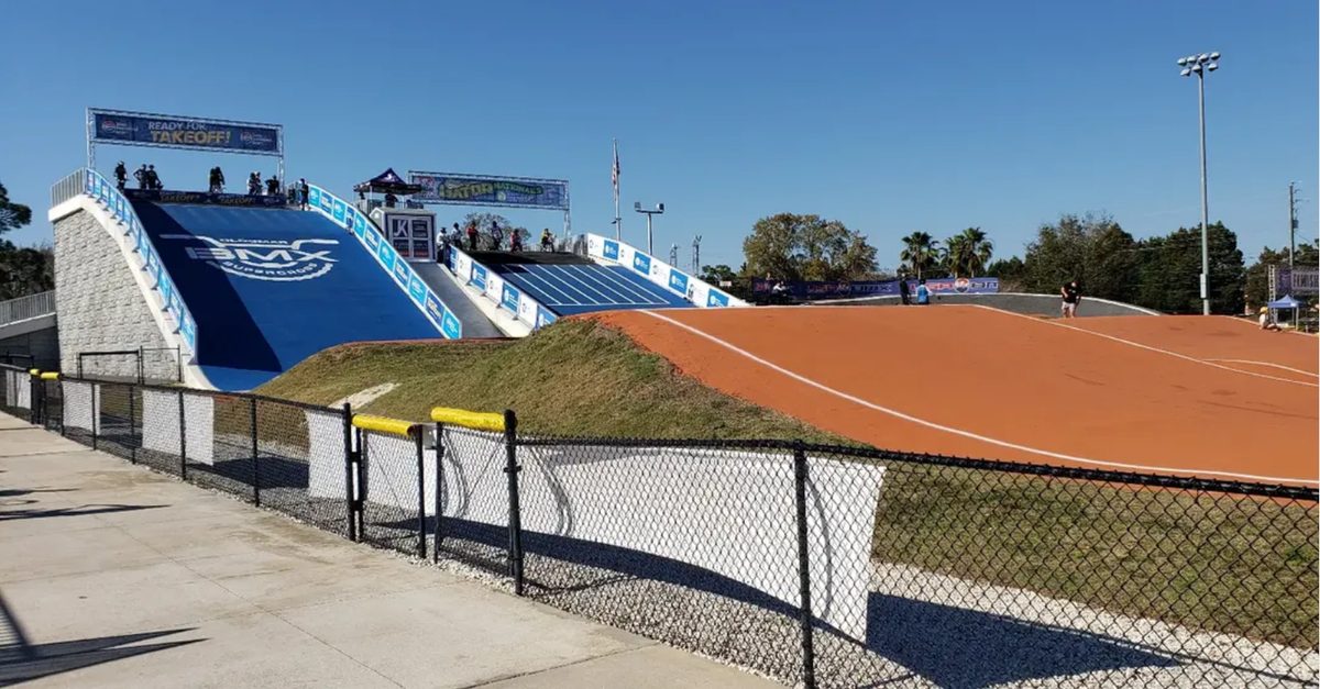 BMX track and starting hill